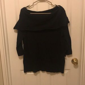 Cowl neck/off the shoulder sweater, 3/4 sleeves